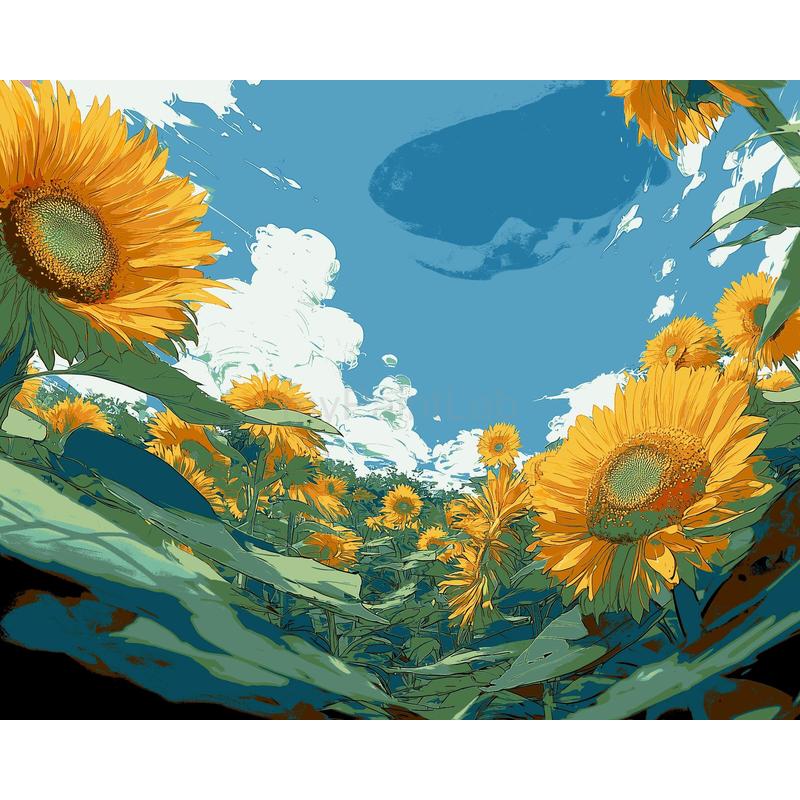 Painting by Numbers Sunflowers
