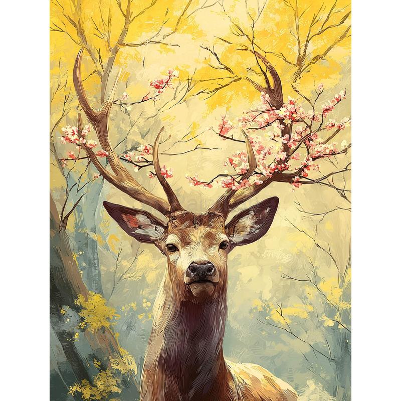Painting by Numbers Colorful Deer Head Abstract