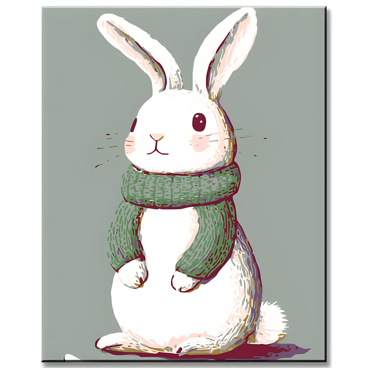 Painting by Numbers Pictures Sitting White Rabbit
