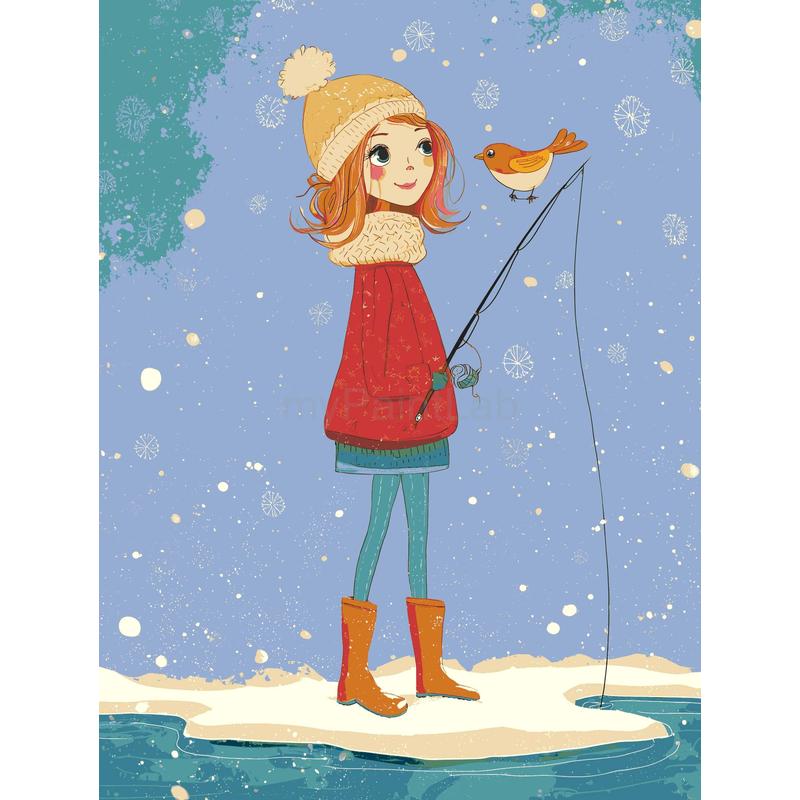 Painting by Numbers Christmas Fishing Winter Days