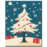 Paint by Numbers White Christmas Tree