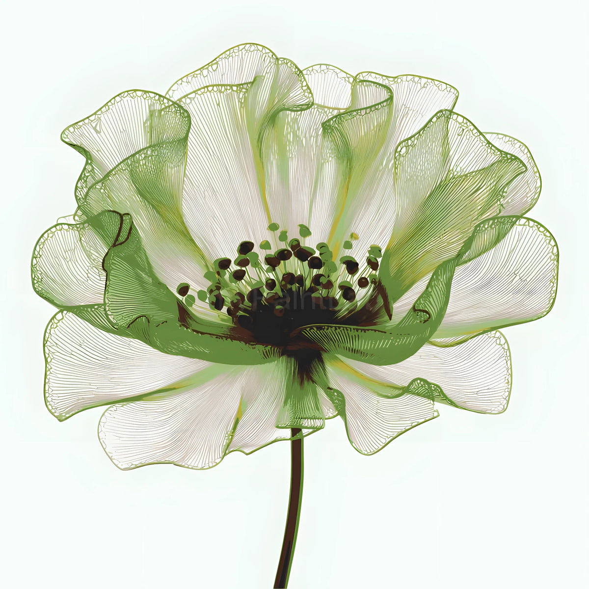 Painting by Numbers Green Flower