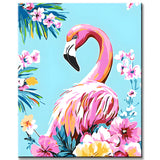 Painting by Numbers Flamingo and Flowers
