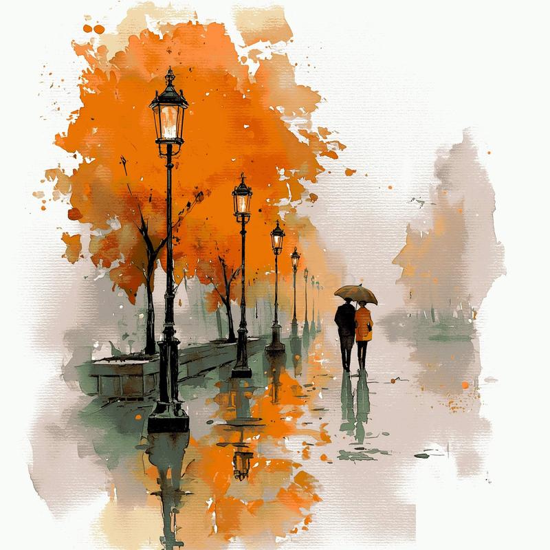 Painting by Numbers Autumn Avenue