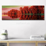 Painting by Numbers Lake Shore Pink Trees