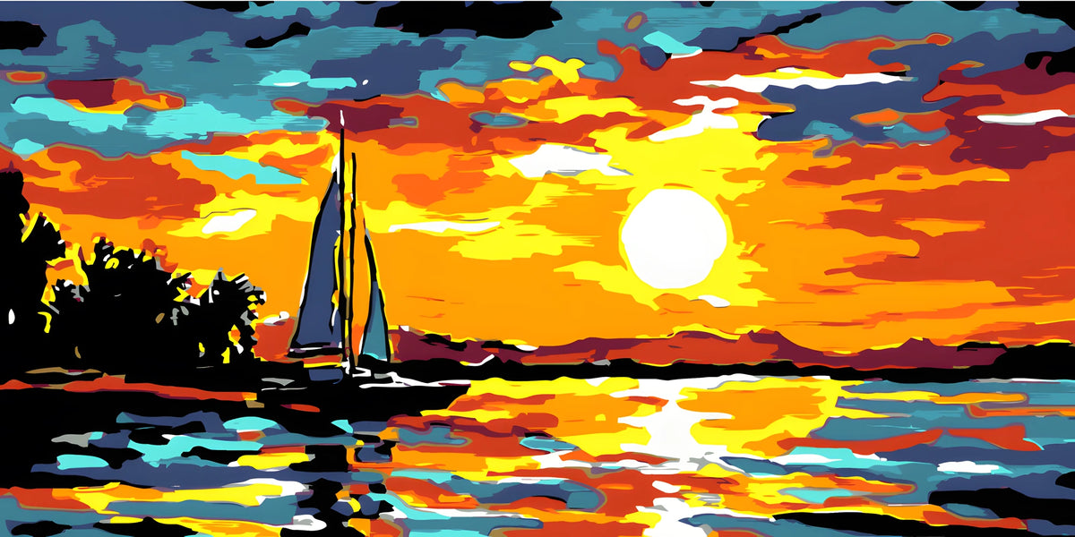 Painting by Numbers Sunrise on The Coast