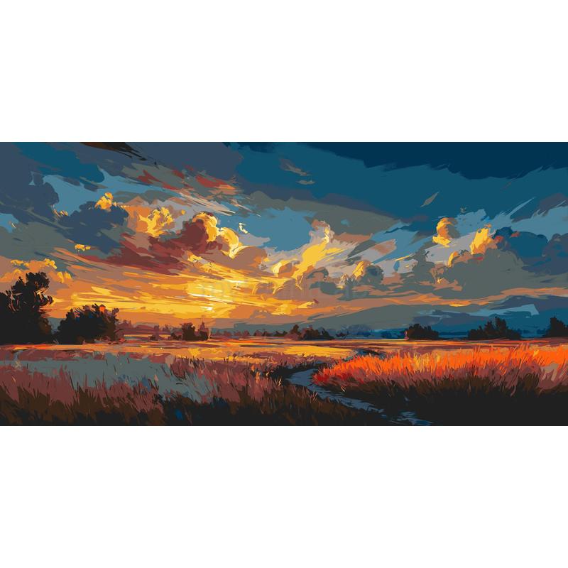 Painting by Numbers Landscape Orange