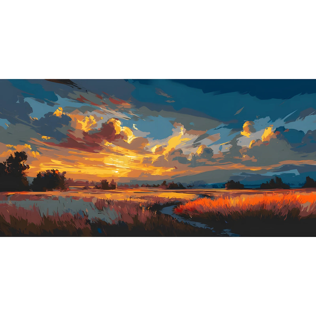 Painting by Numbers Landscape Orange