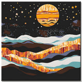 Painting by Numbers Stars Glitter Moon Sun