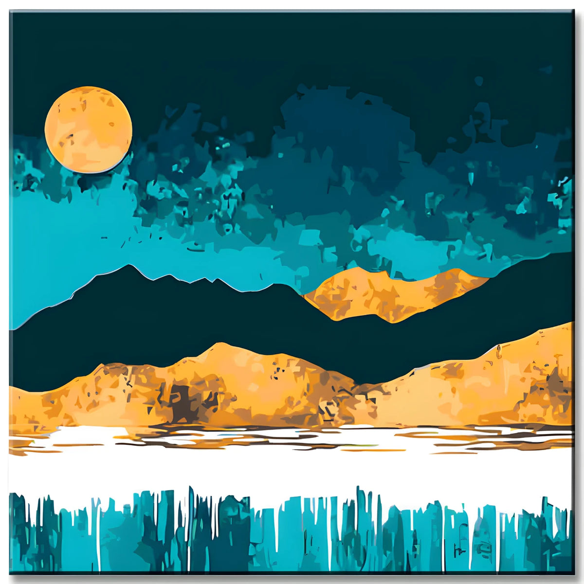 Paint by Numbers Night Mood at the Lake