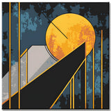 Paint by Numbers Abstract Art Golden Full Moon