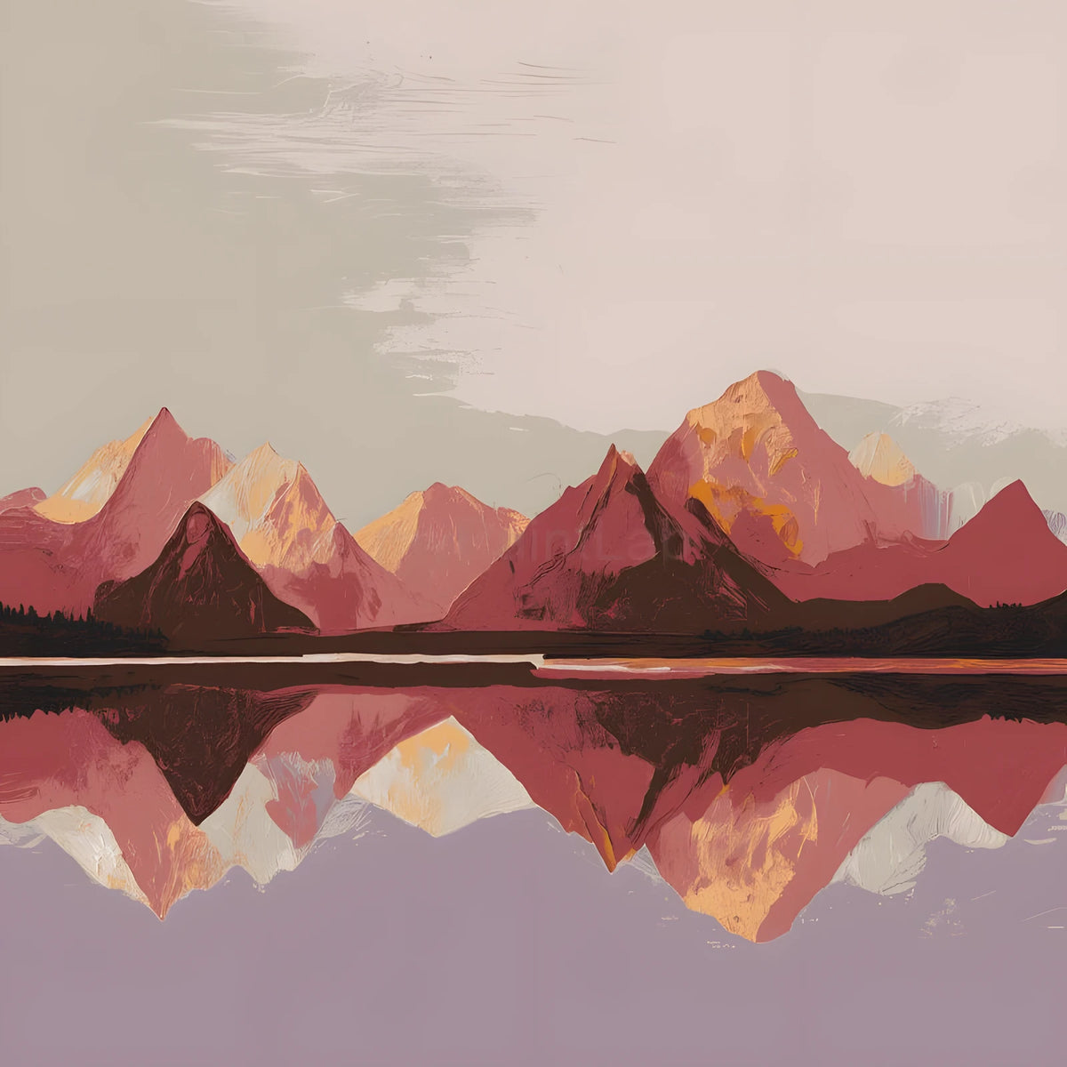 Paint by Numbers Pink Mountains