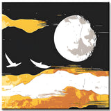Paint by Numbers White Moon with Birds