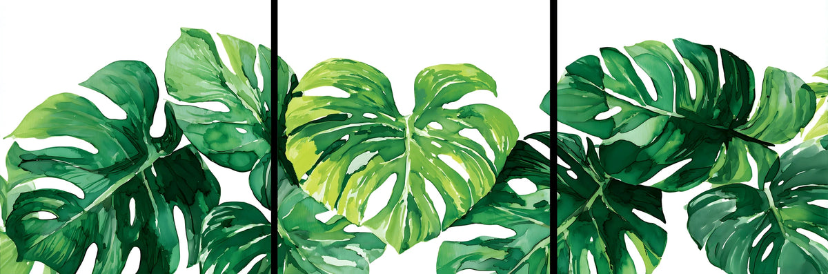 Painting by Numbers Leaves- 3-Panel (Triptych)