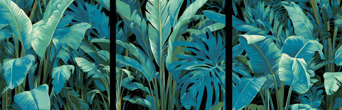 Painting by Numbers Leaves- 3-Panel (Triptych)