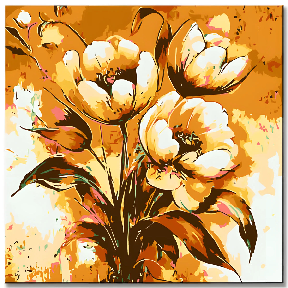 Paint by Numbers Flower Painting I