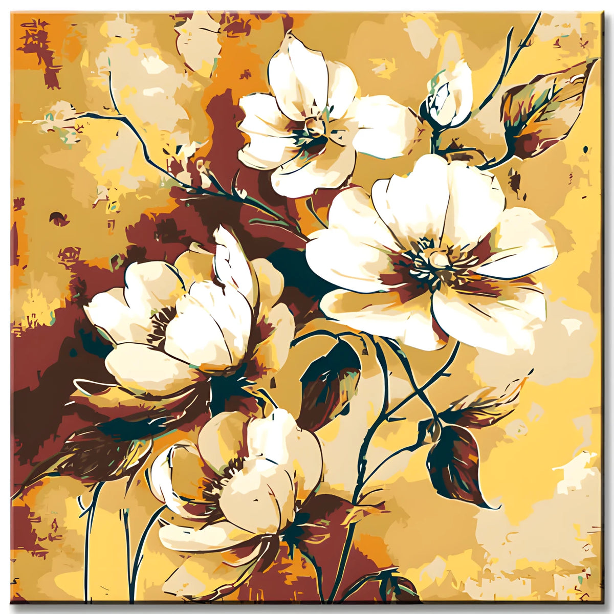 Paint by Numbers Flower Painting II