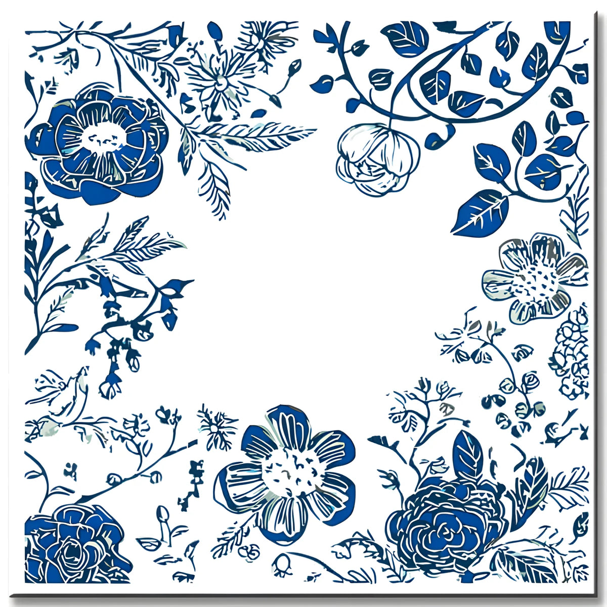 Painting by Numbers Plants Blue White