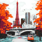 Paint by Numbers Radio Tower Red White