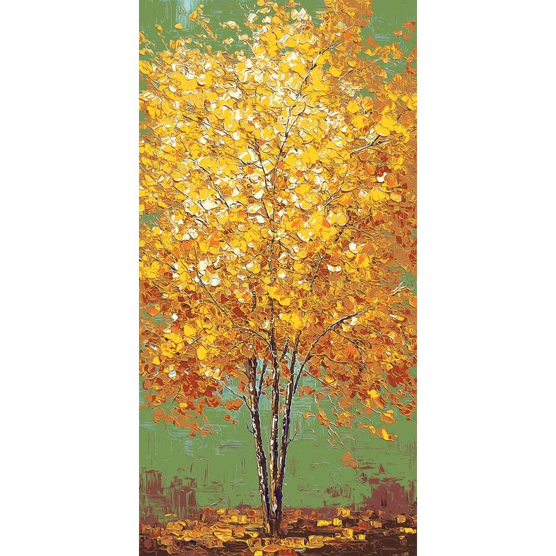 Paint by Numbers Tree Golden Yellow