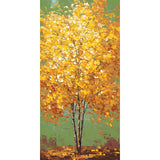 Paint by Numbers Tree Golden Yellow
