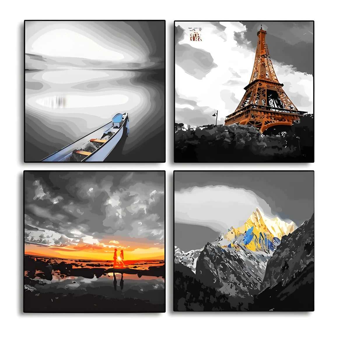 Painting by Numbers SS-492-495-496-497 4-Panel