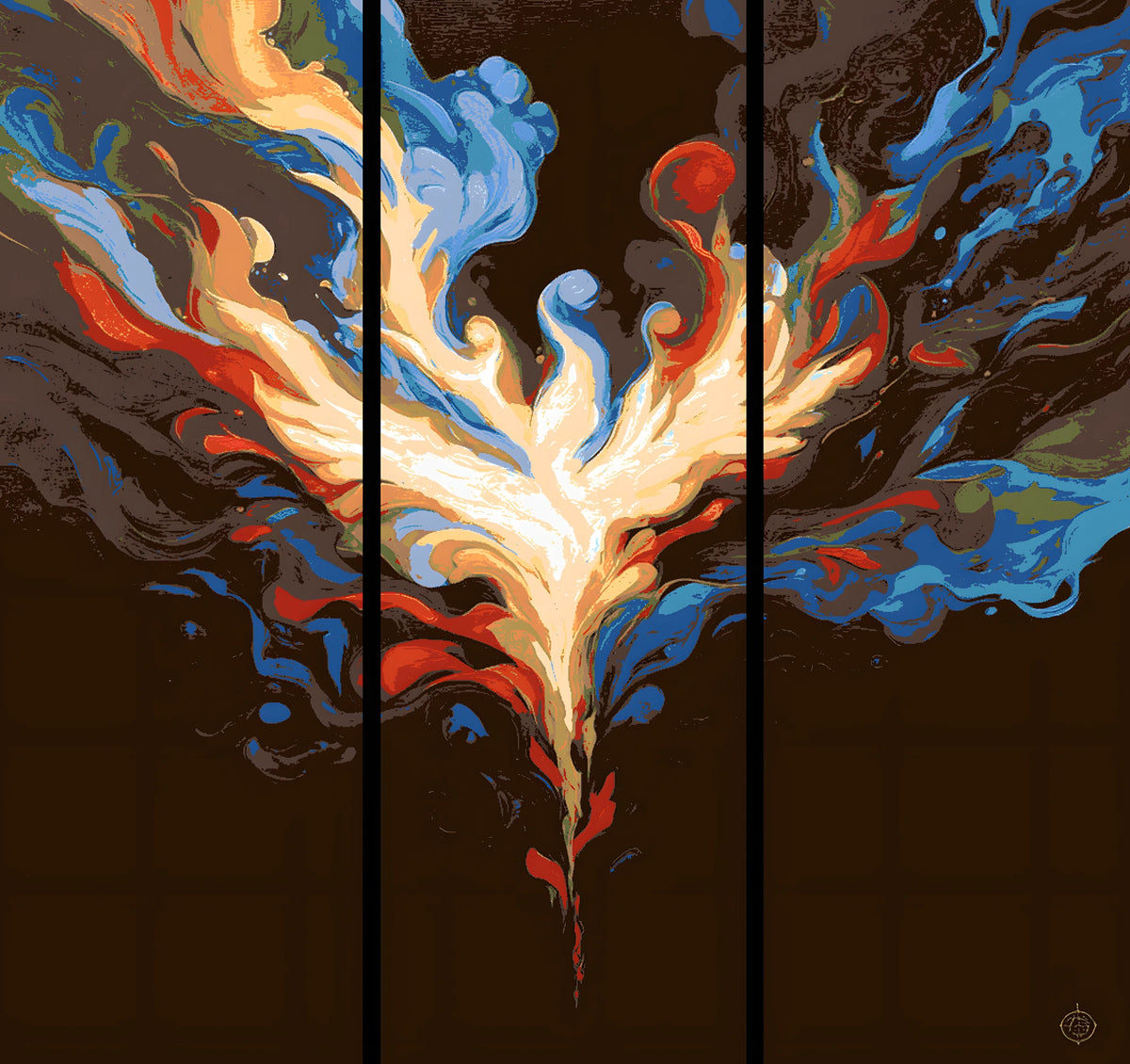 Painting by Numbers Colorful Steam Mnz 3-Panel (Triptych)