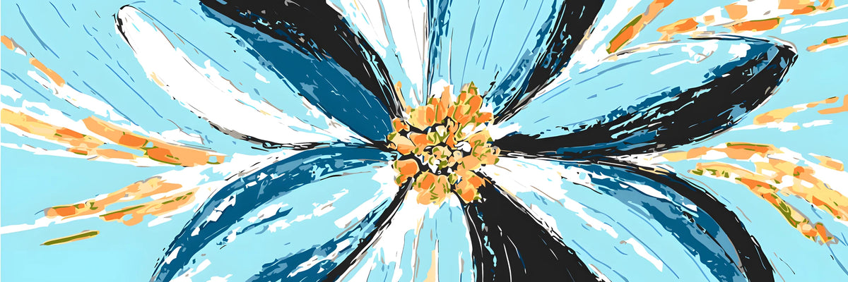 Paint by Numbers Flowers Detail