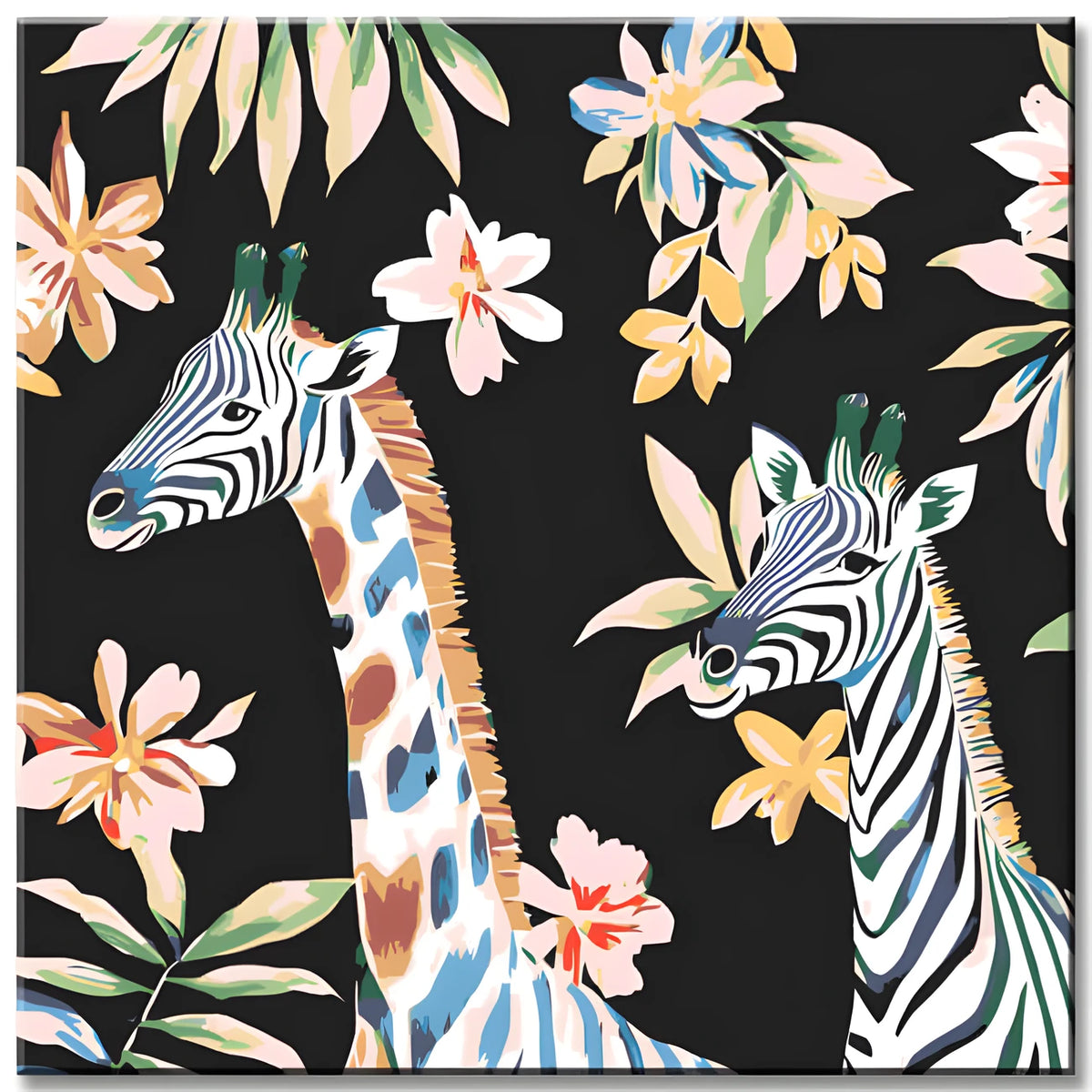 Painting by Numbers Animals Zebra Giraffe
