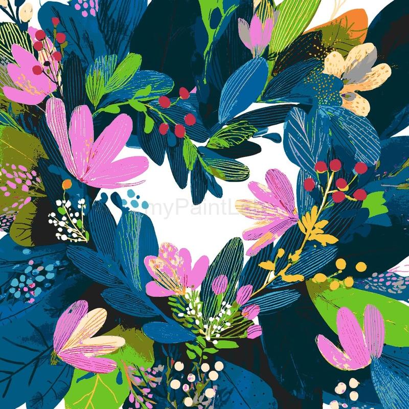 Painting by Numbers Heart Leaves