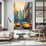 Painting by Numbers USA Taxis Downtown
