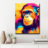 Painting by Numbers Monkey Rainbow Colorful