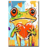 Painting by Numbers Frog with Heart Animals Modern Animal Art