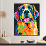 Painting by Numbers Saint Bernard Dog in Rainbow Colors