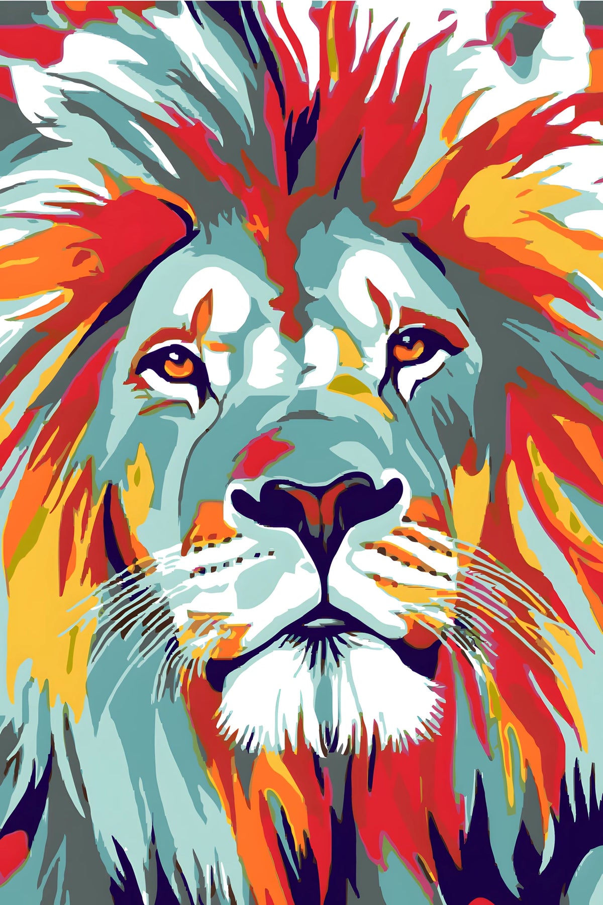Paint by Numbers Lion Portrait Animals Animal Art