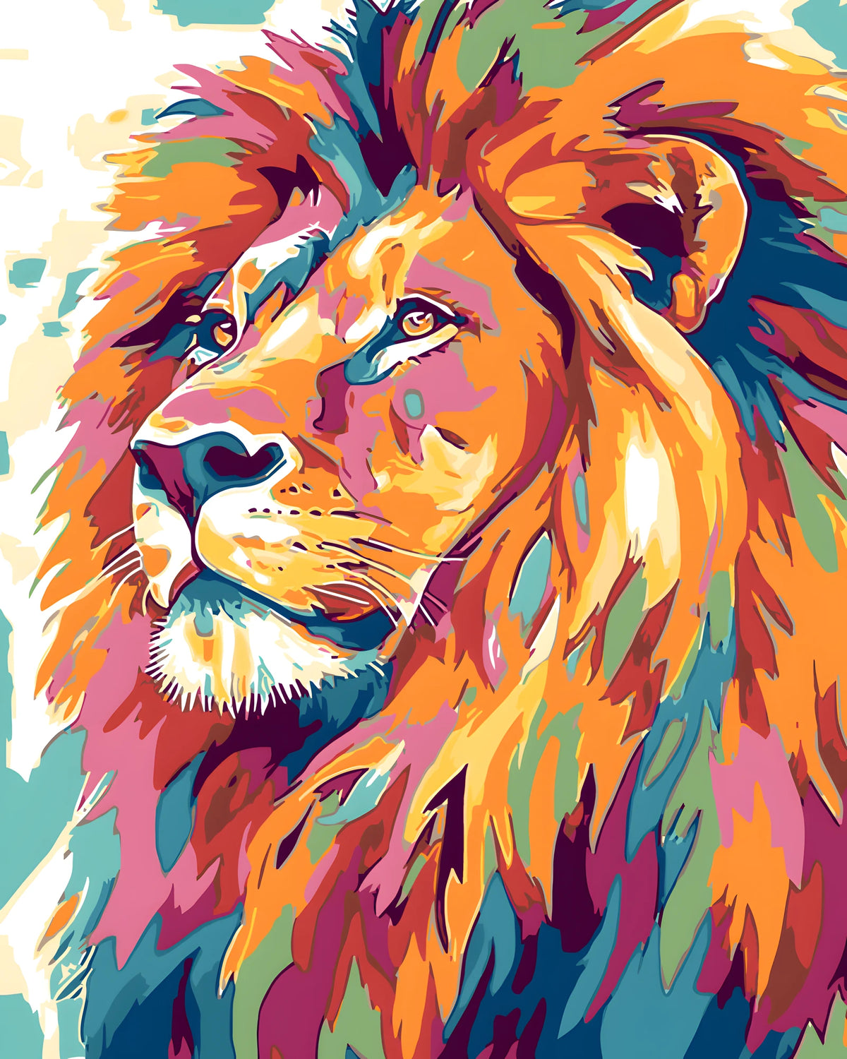 Painting by Numbers Lion Animals Modern Animal Art Painting