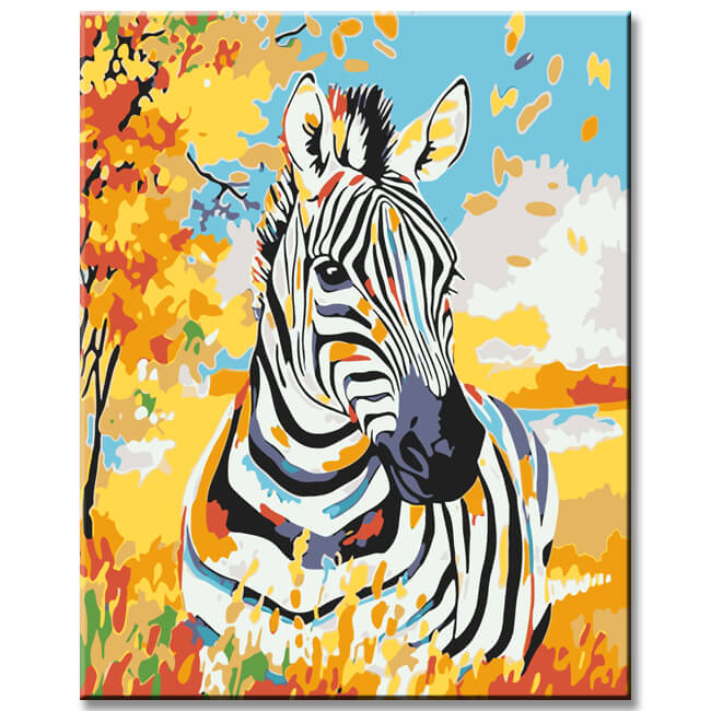 Paint by Numbers Zebra Horse Animals Modern Animal Art Painting