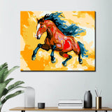 Paint by Numbers Red Horse Animals Modern Animal Art Painting