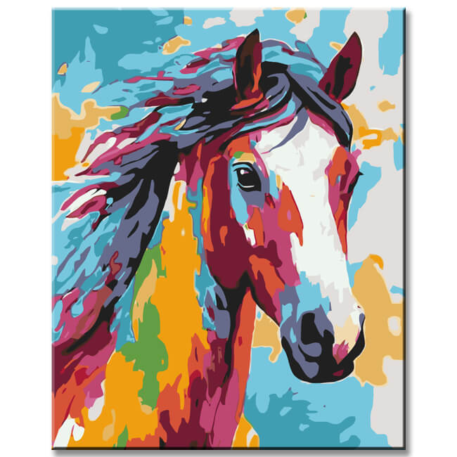 Painting by Numbers Horse Animal Modern Animal Art