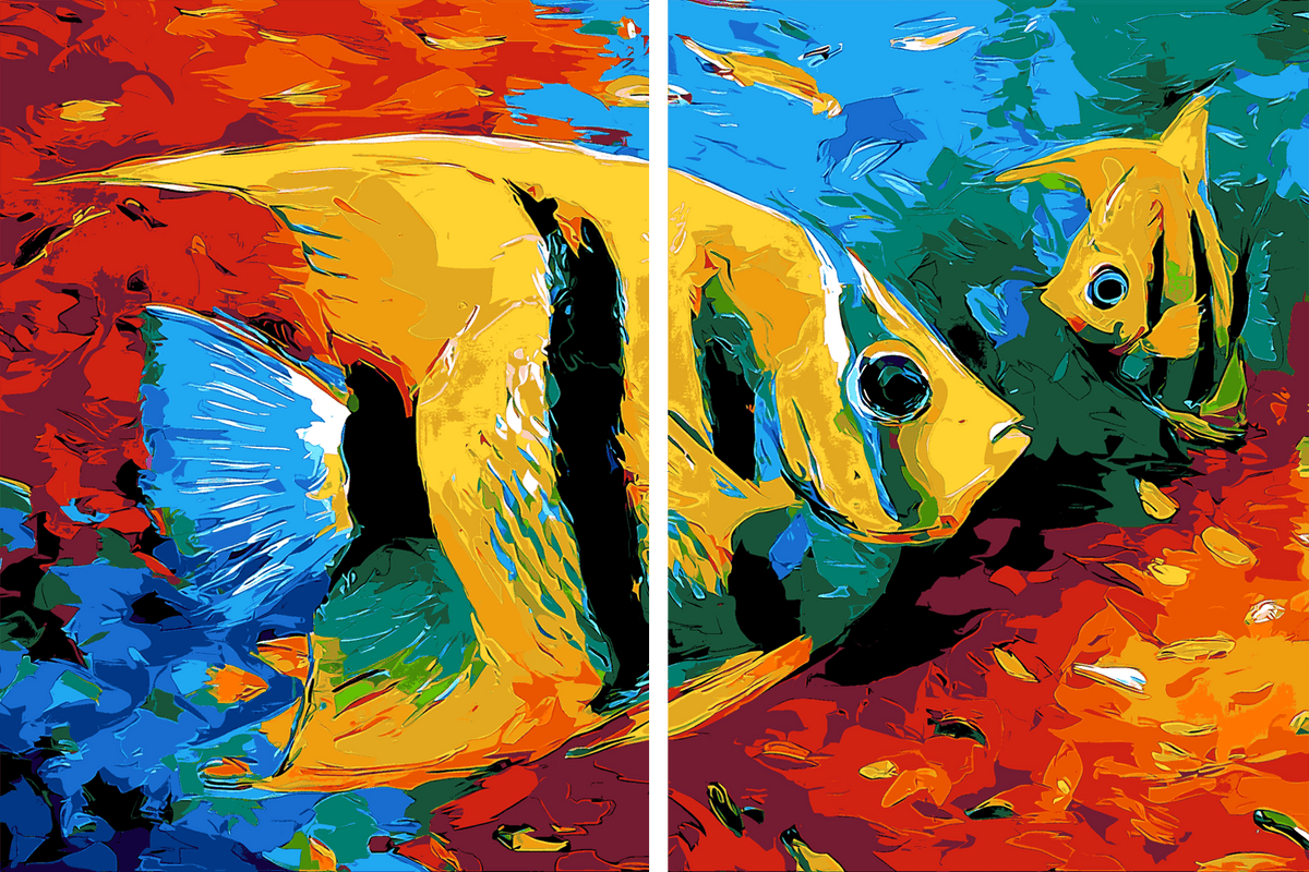 Painting by Numbers Fish Animal Modern Animal Art