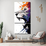 Painting by Numbers Lion Modern Animal ArtTriptych