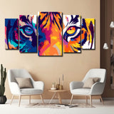 Painting by Numbers Tiger Eyes Modern Animal Art5-Panel