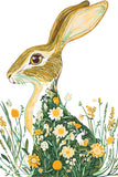 Painting by Numbers Colorful Brown Hare in Green Floral Dress