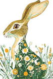 Painting by Numbers Colorful Brown Hare in Green Floral Dress