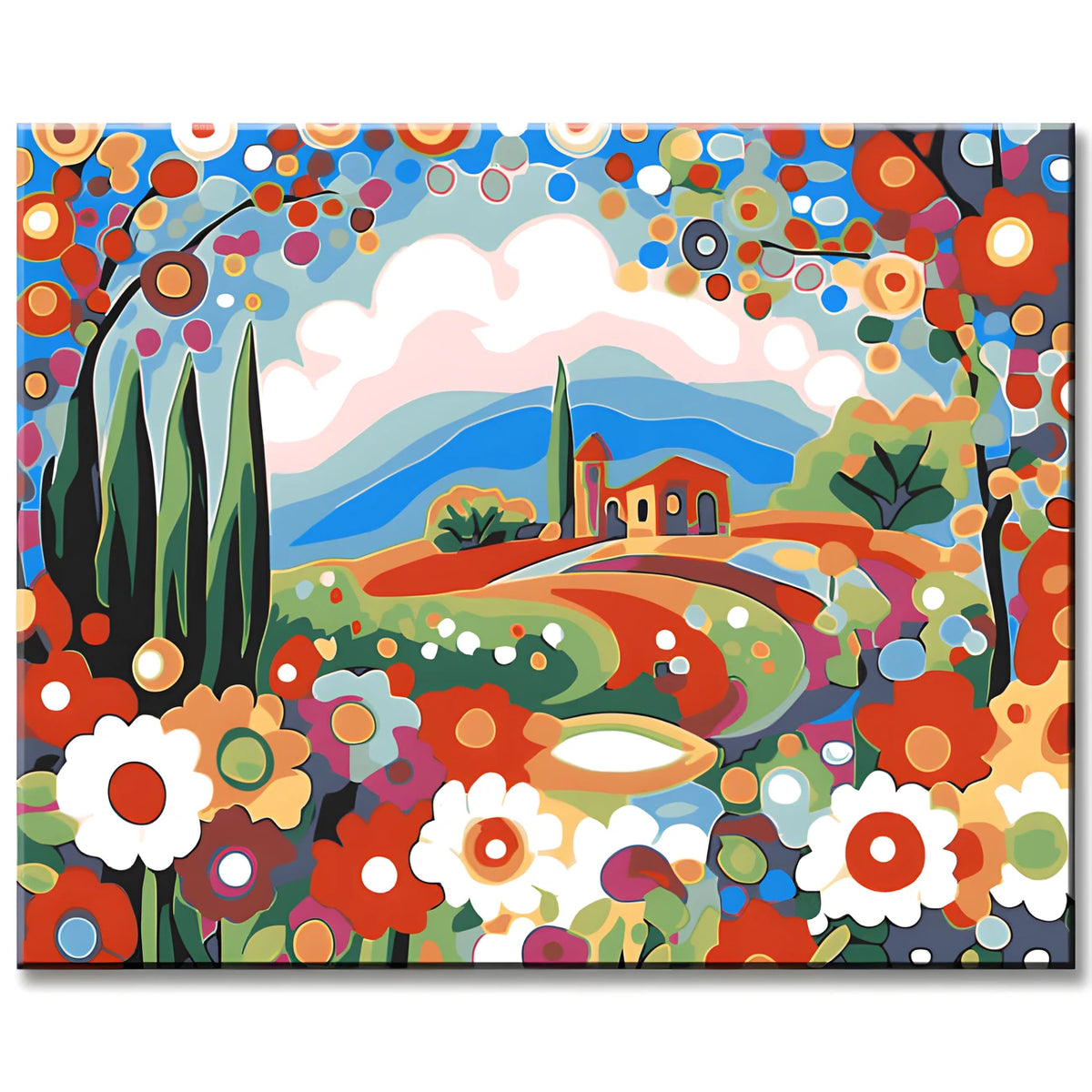 Paint by Numbers Pictures Colorful Flower Landscape
