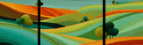 Painting by Numbers Colorful Fields- 3-Panel (Triptych)