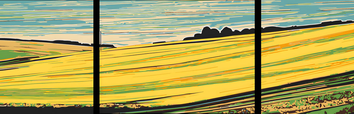 Painting by Numbers Agriculture - 3-Panel (Triptych)