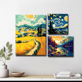 Wunderschöne Landschaften und Sternennächte – Ausdrucksstarke Leinwandbilder für Ihre Bilderwand - 3-part