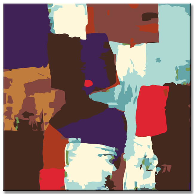 Paint by Numbers Colorful Art Stencil I