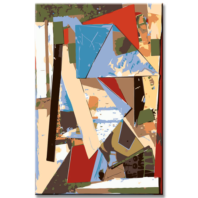 Paint by Numbers Abstract Mixed Media Art IV